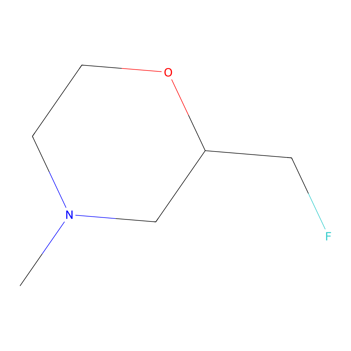 2-(Fluoromethyl)-4-methylmorpholine molecular structure, CAS 2060058-54-8
