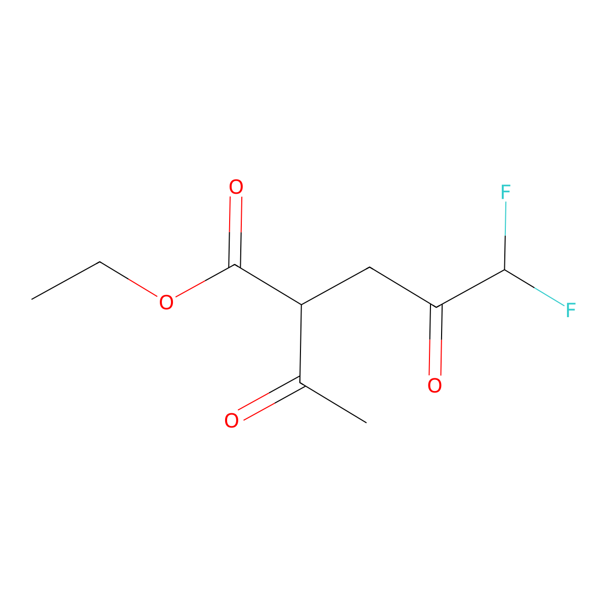 Ethyl 2-acetyl-5,5-difluoro-4-oxopentanoate molecular structure, CAS 2060058-68-4