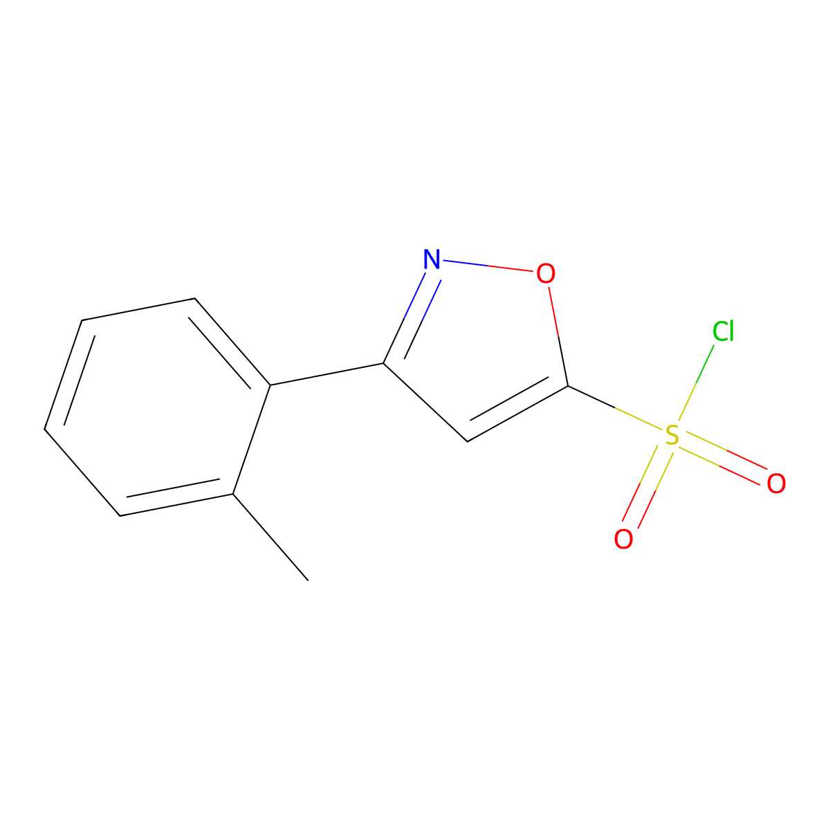 3-(2-Methylphenyl)-1,2-oxazole-5-sulfonyl chloride molecular structure, CAS 2060058-69-5