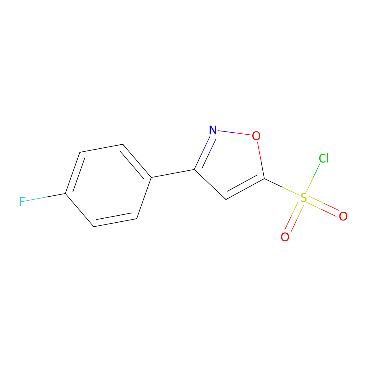 3-(4-Fluorophenyl)-1,2-oxazole-5-sulfonyl chloride molecular structure, CAS 2060058-74-2