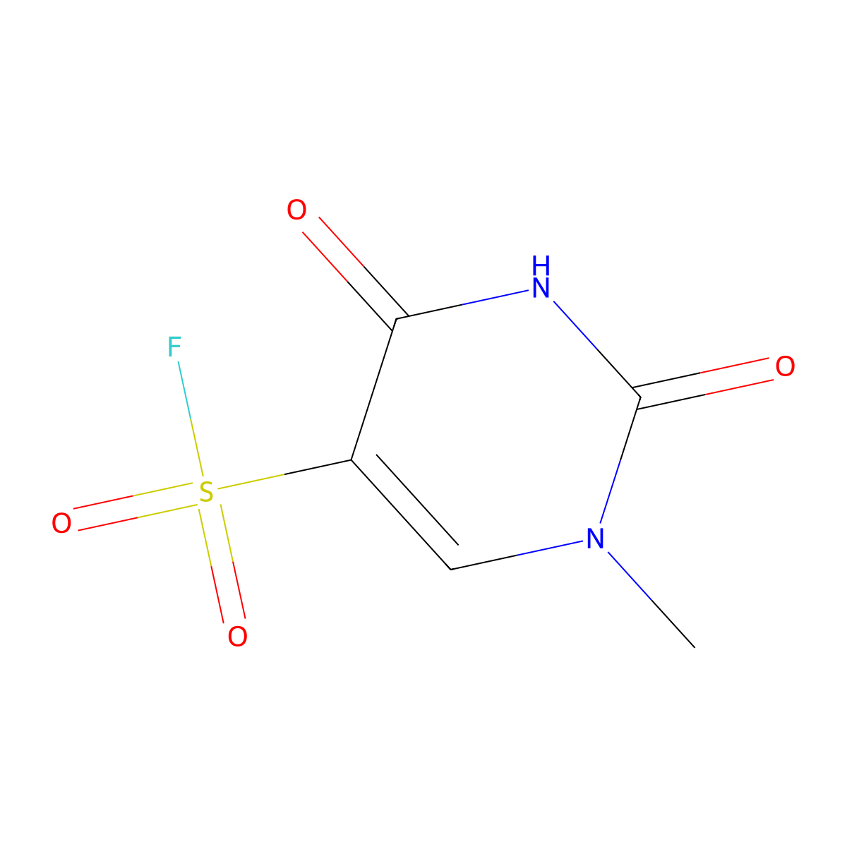 1-Methyl-2,4-dioxo-1,2,3,4-tetrahydropyrimidine-5-sulfonyl fluoride molecular structure, CAS 2060058-80-0