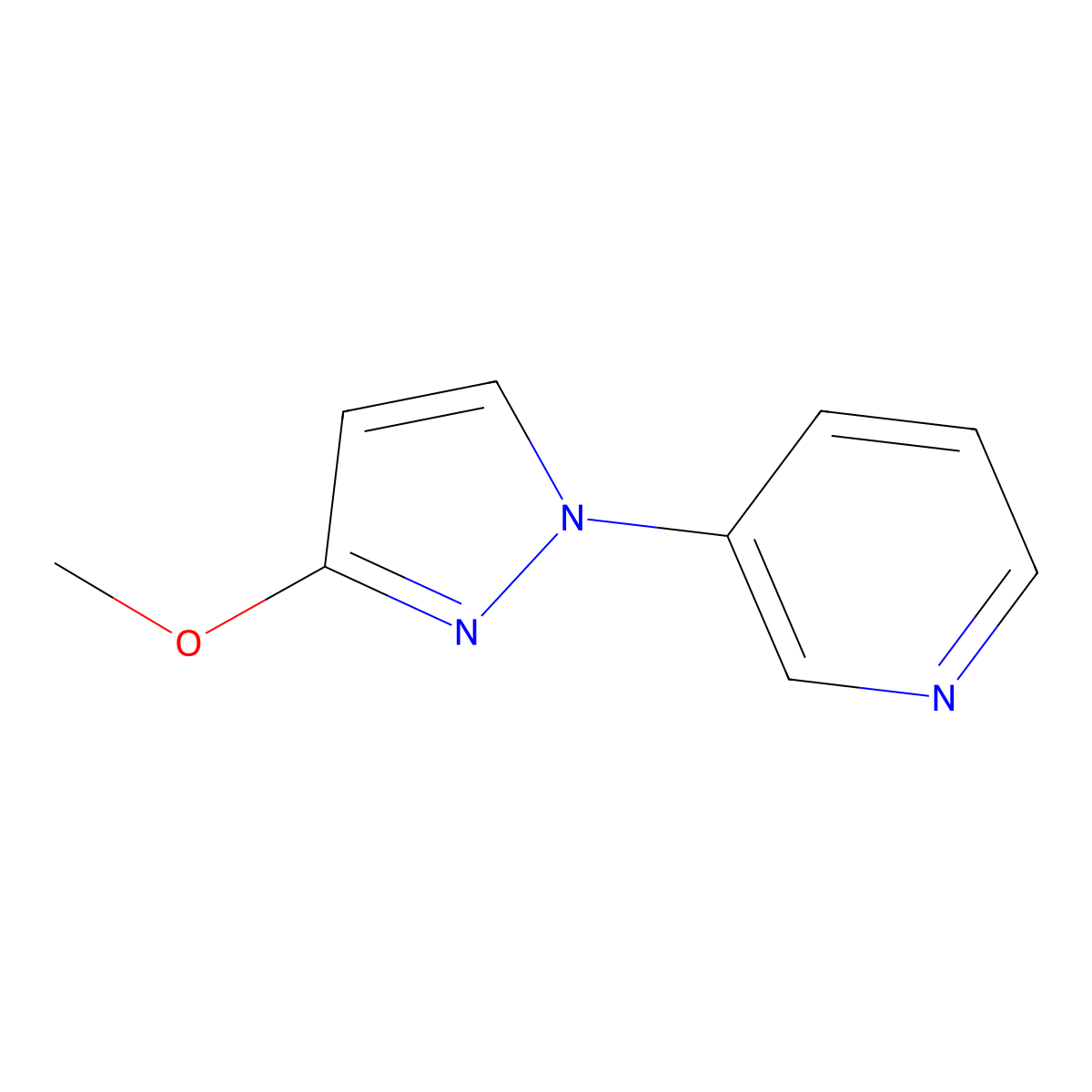 3-(3-Methoxy-1H-pyrazol-1-yl)pyridine molecular structure, CAS 2060058-87-7