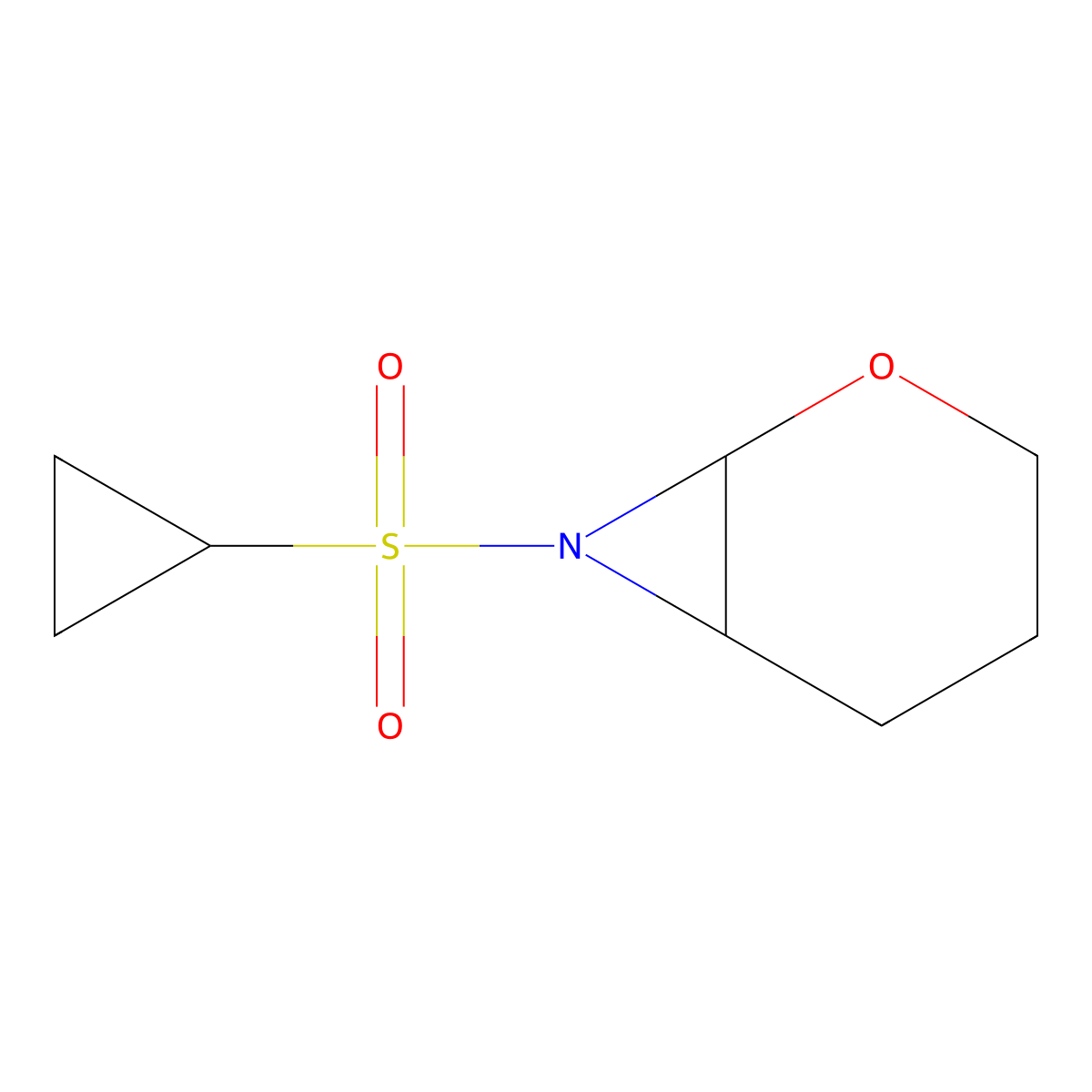 7-(Cyclopropanesulfonyl)-2-oxa-7-azabicyclo[4.1.0]heptane molecular structure, CAS 2060058-91-3