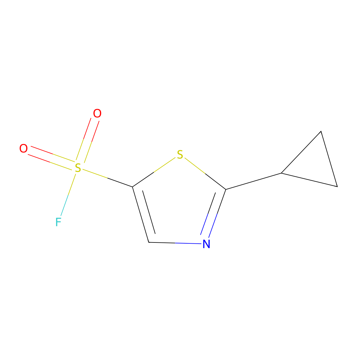 2-Cyclopropyl-1,3-thiazole-5-sulfonyl fluoride molecular structure, CAS 2060058-94-6