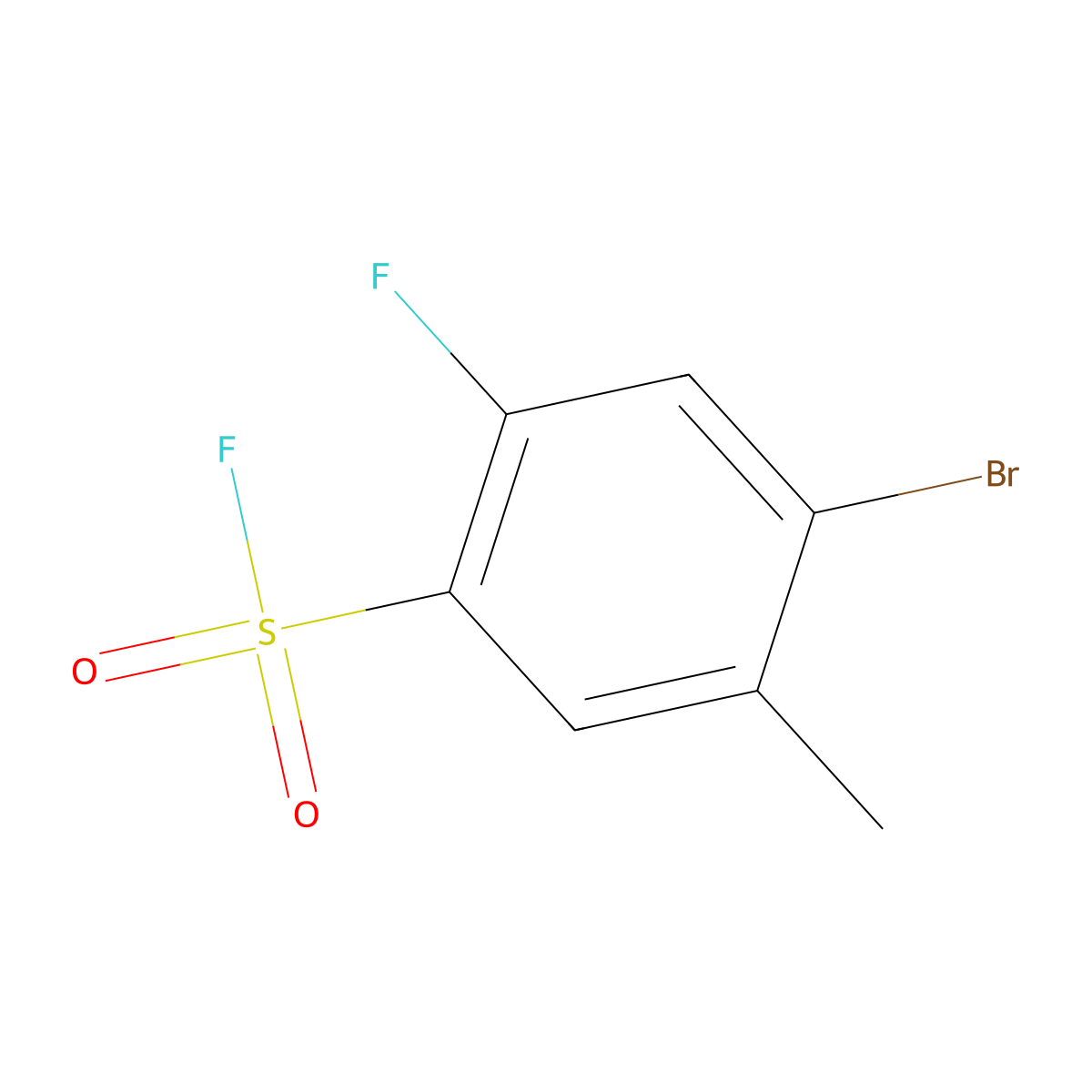4-Bromo-2-fluoro-5-methylbenzene-1-sulfonyl fluoride molecular structure, CAS 2060058-95-7