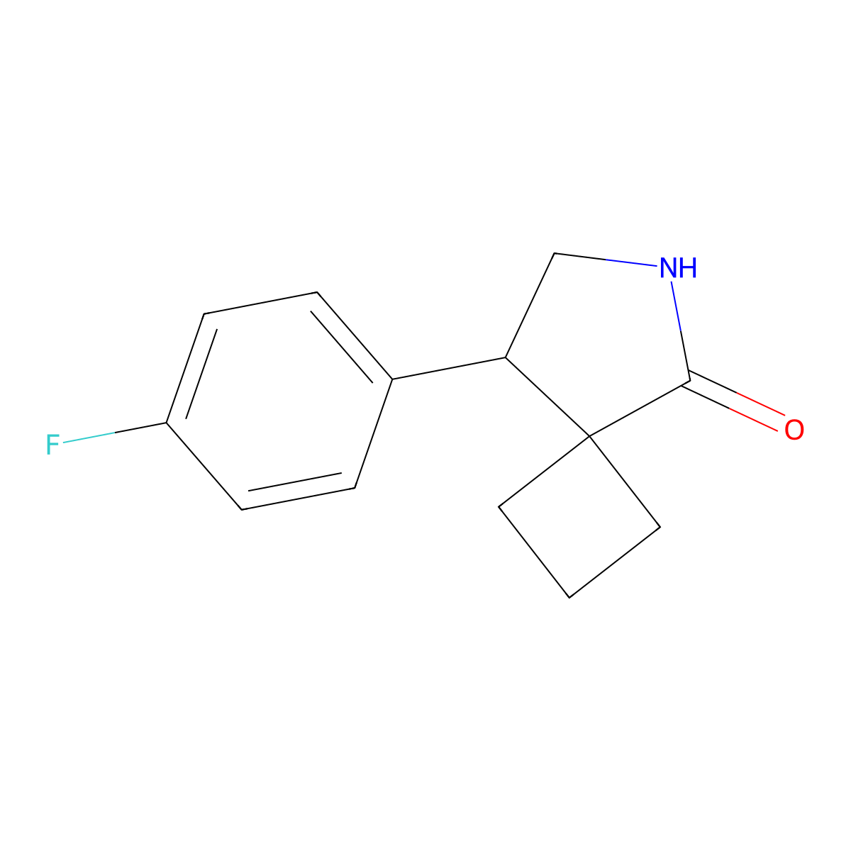 8-(4-Fluorophenyl)-6-azaspiro[3.4]octan-5-one molecular structure, CAS 2060059-01-8