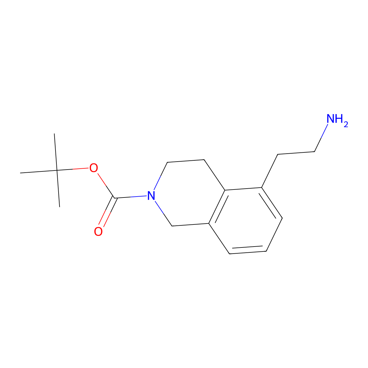 tert-Butyl 5-(2-aminoethyl)-1,2,3,4-tetrahydroisoquinoline-2-carboxylate molecular structure, CAS 2060059-06-3