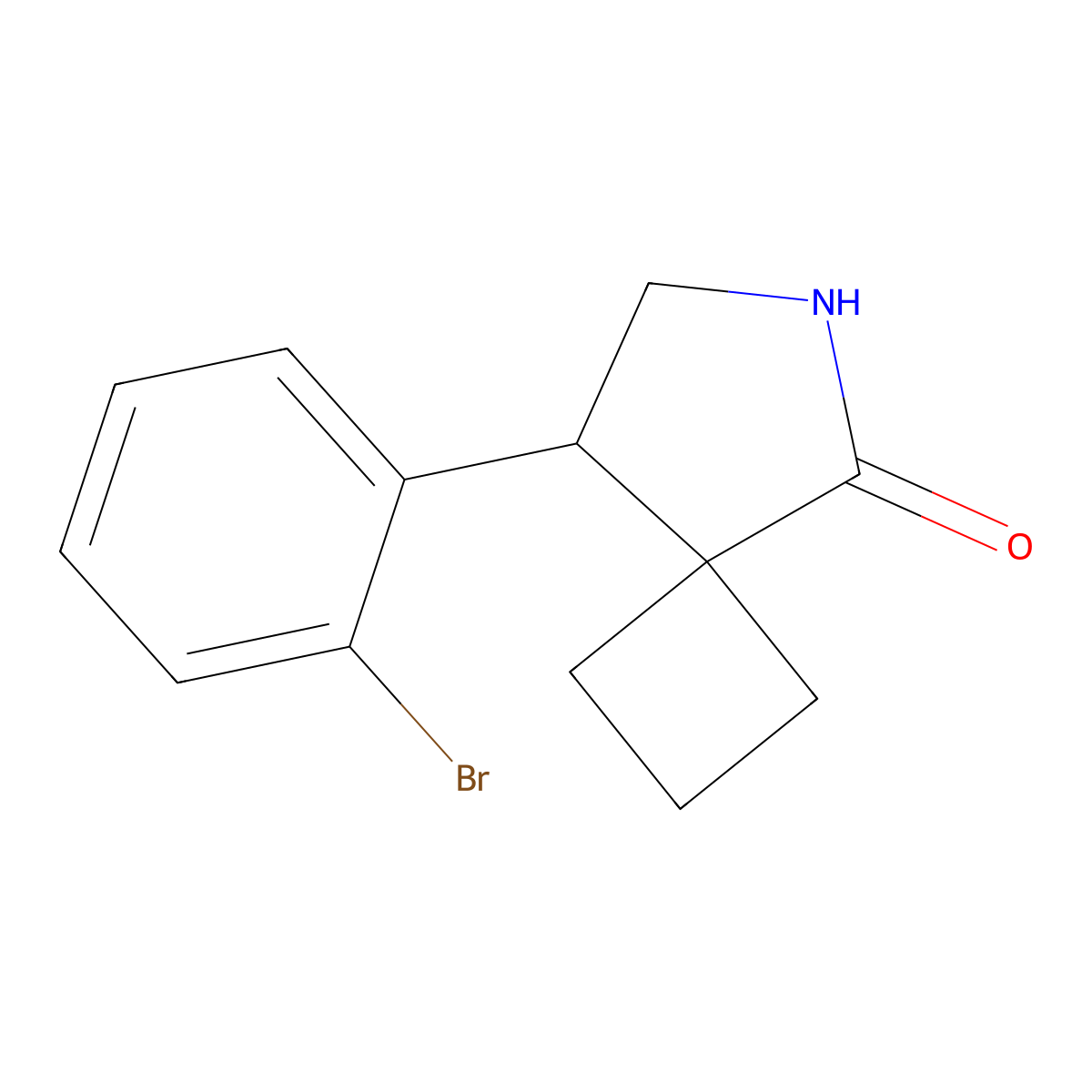 8-(2-Bromophenyl)-6-azaspiro[3.4]octan-5-one molecular structure, CAS 2060059-10-9
