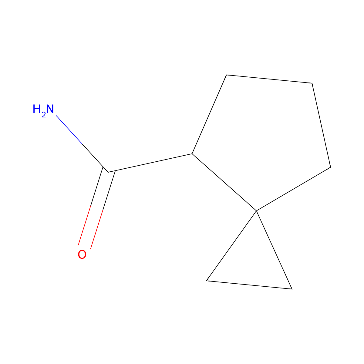 Spiro[2.4]heptane-4-carboxamide molecular structure, CAS 2060059-15-4
