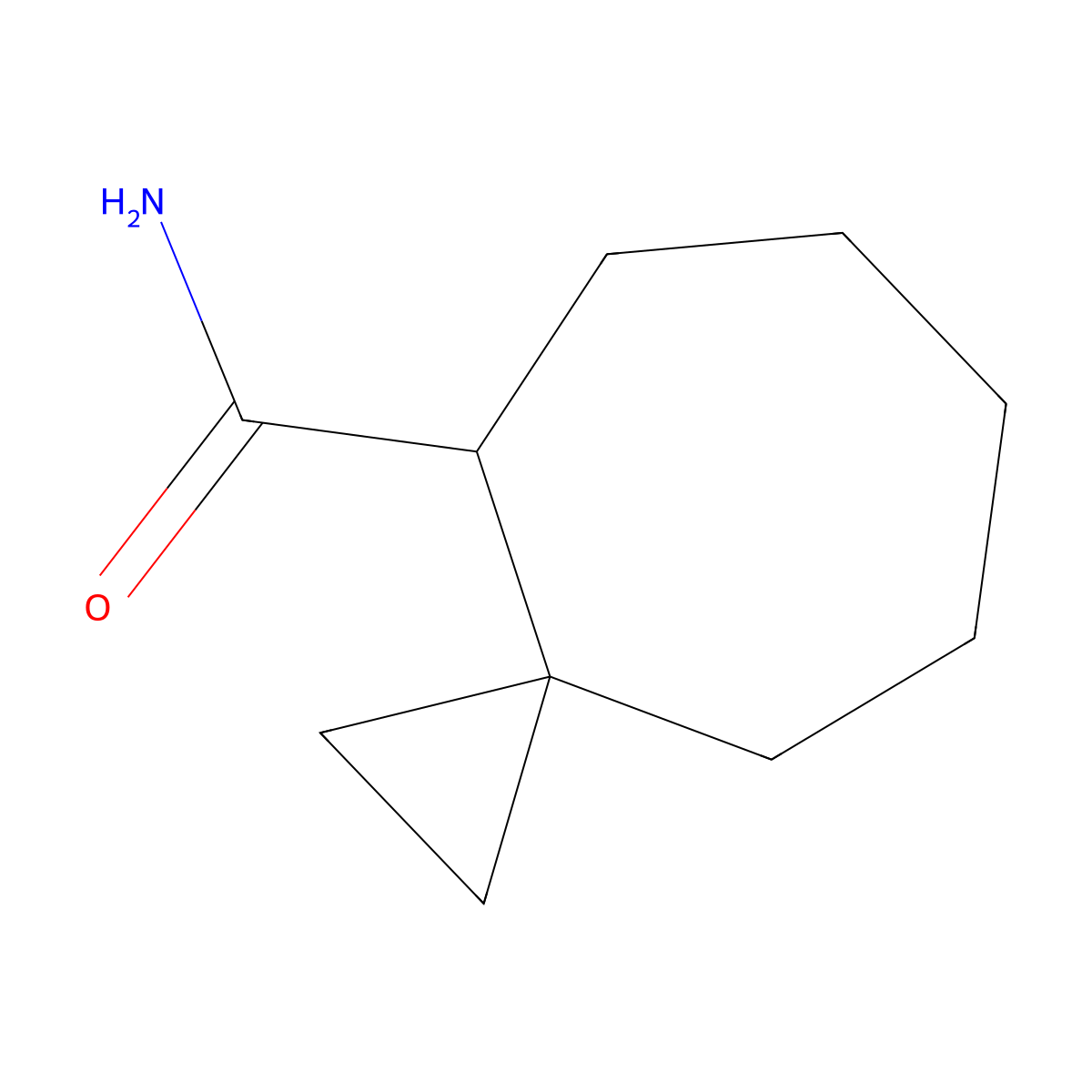 Spiro[2.6]nonane-4-carboxamide molecular structure, CAS 2060059-18-7