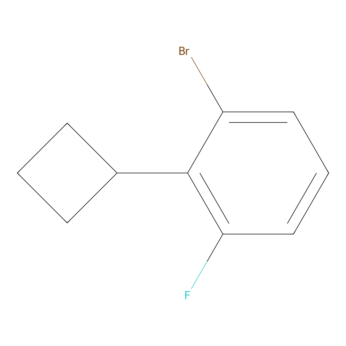 1-Bromo-2-cyclobutyl-3-fluorobenzene molecular structure, CAS 2060059-22-3