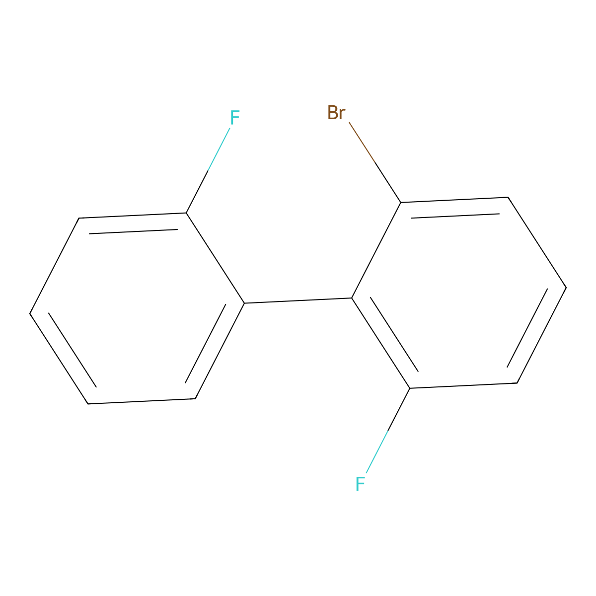 1-Bromo-3-fluoro-2-(2-fluorophenyl)benzene molecular structure, CAS 2060059-24-5
