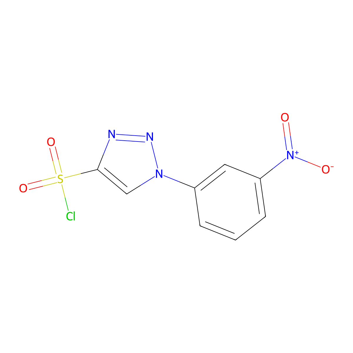 1-(3-Nitrophenyl)-1H-1,2,3-triazole-4-sulfonyl chloride molecular structure, CAS 2060059-33-6