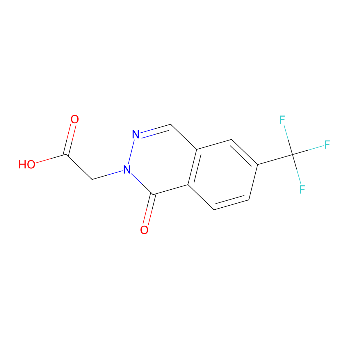 2-[1-Oxo-6-(trifluoromethyl)-1,2-dihydrophthalazin-2-yl]acetic acid molecular structure, CAS 2060059-39-2