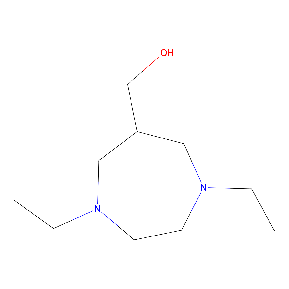 (1,4-Diethyl-1,4-diazepan-6-yl)methanol molecular structure, CAS 2060059-40-5
