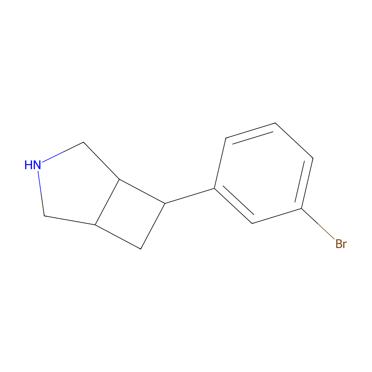 6-(3-Bromophenyl)-3-azabicyclo[3.2.0]heptane molecular structure, CAS 2060059-44-9