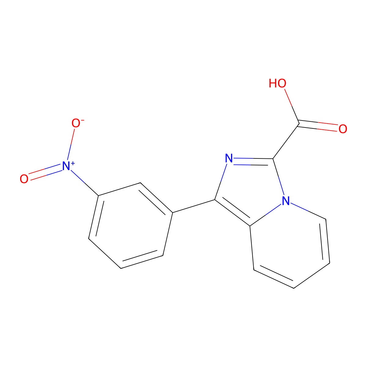 1-(3-Nitrophenyl)imidazo[1,5-a]pyridine-3-carboxylic acid molecular structure, CAS 2060059-45-0