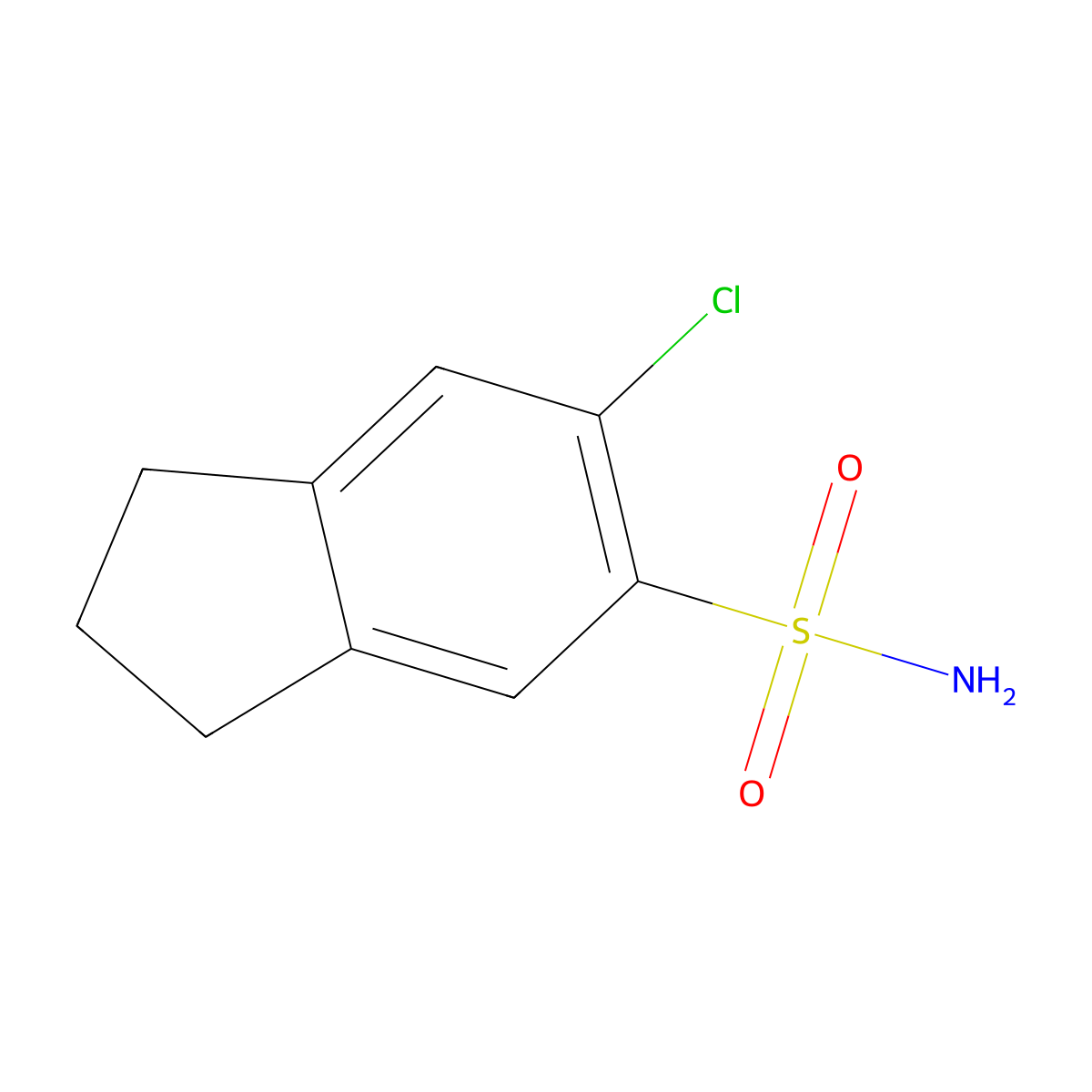 6-Chloro-2,3-dihydro-1H-indene-5-sulfonamide molecular structure, CAS 2060059-46-1
