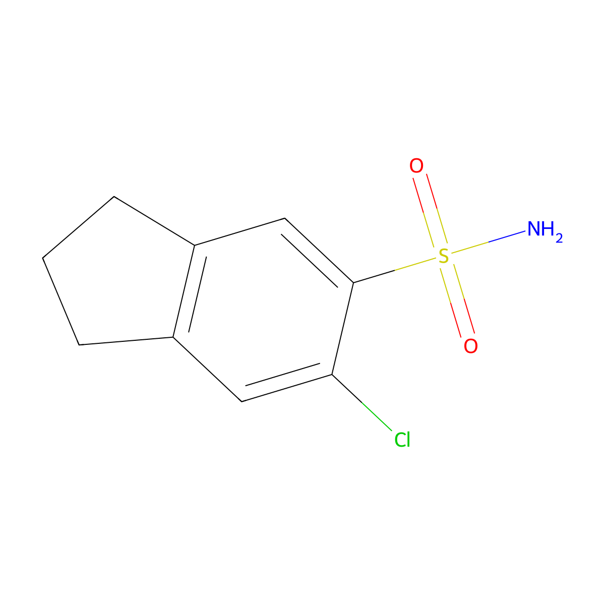6-Chloro-2,3-dihydro-1H-indene-5-sulfonamide molecular structure, CAS 2060059-46-1