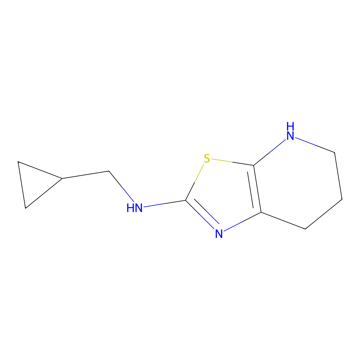 N-(Cyclopropylmethyl)-4H,5H,6H,7H-[1,3]thiazolo[5,4-b]pyridin-2-amine molecular structure, CAS 2060059-51-8