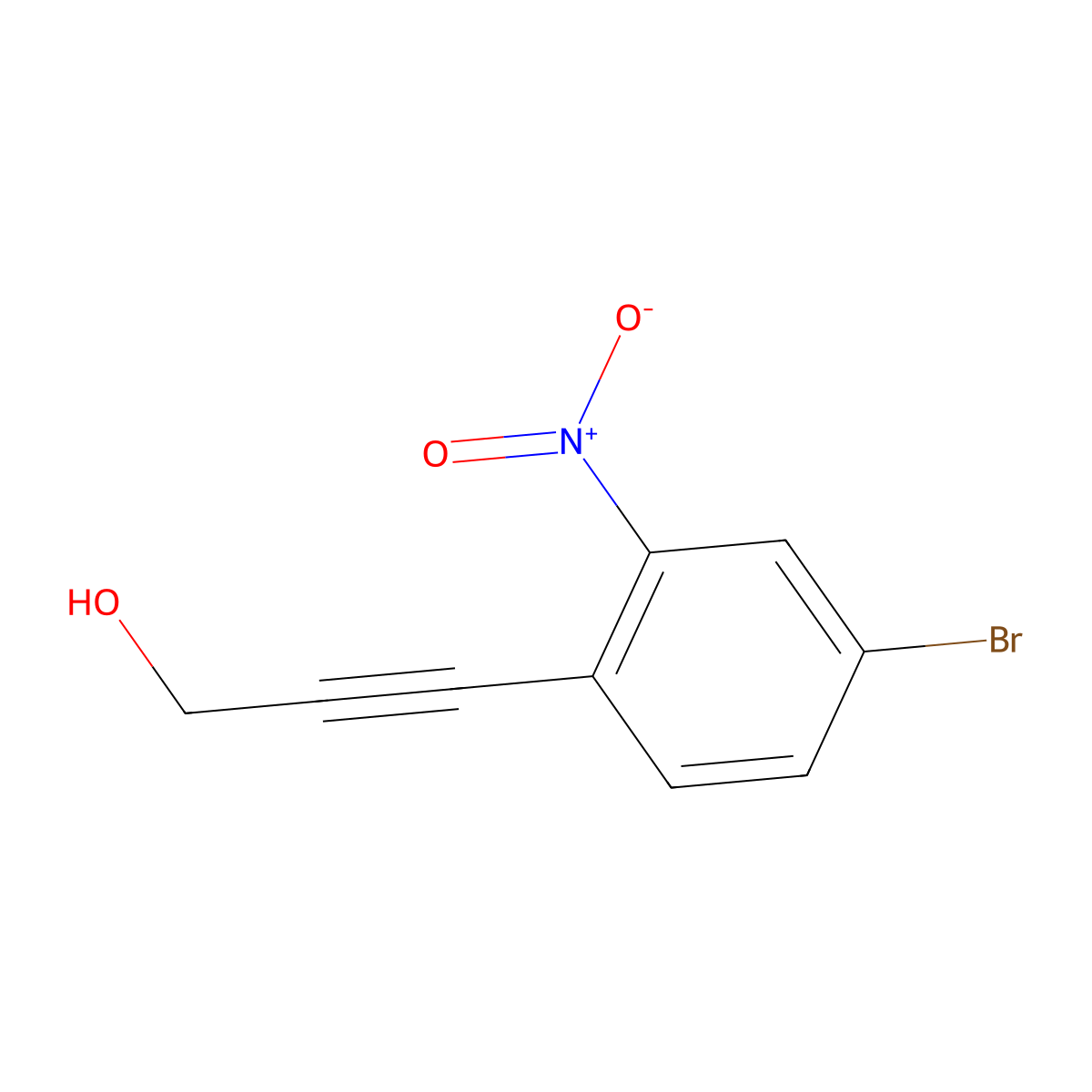 3-(4-Bromo-2-nitrophenyl)prop-2-yn-1-ol molecular structure, CAS 2060059-53-0