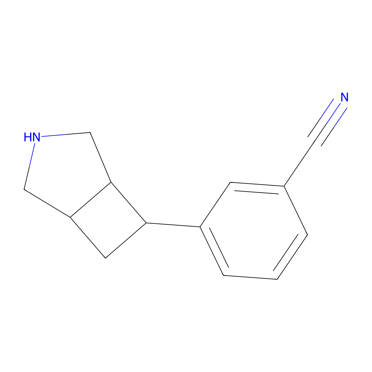 3-{3-Azabicyclo[3.2.0]heptan-6-yl}benzonitrile molecular structure, CAS 2060059-54-1