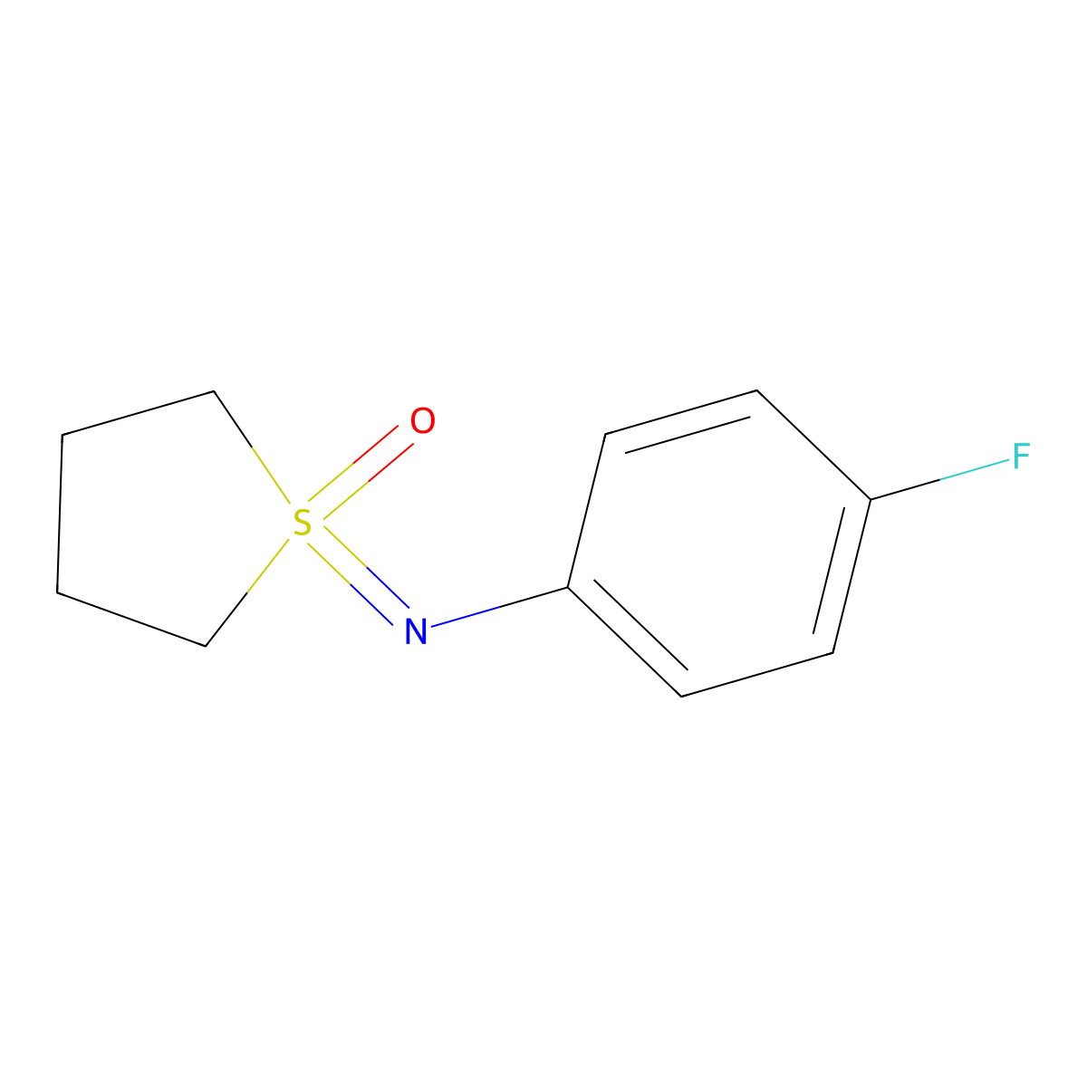 1-[(4-Fluorophenyl)imino]-1lambda6-thiolan-1-one molecular structure, CAS 2060059-67-6
