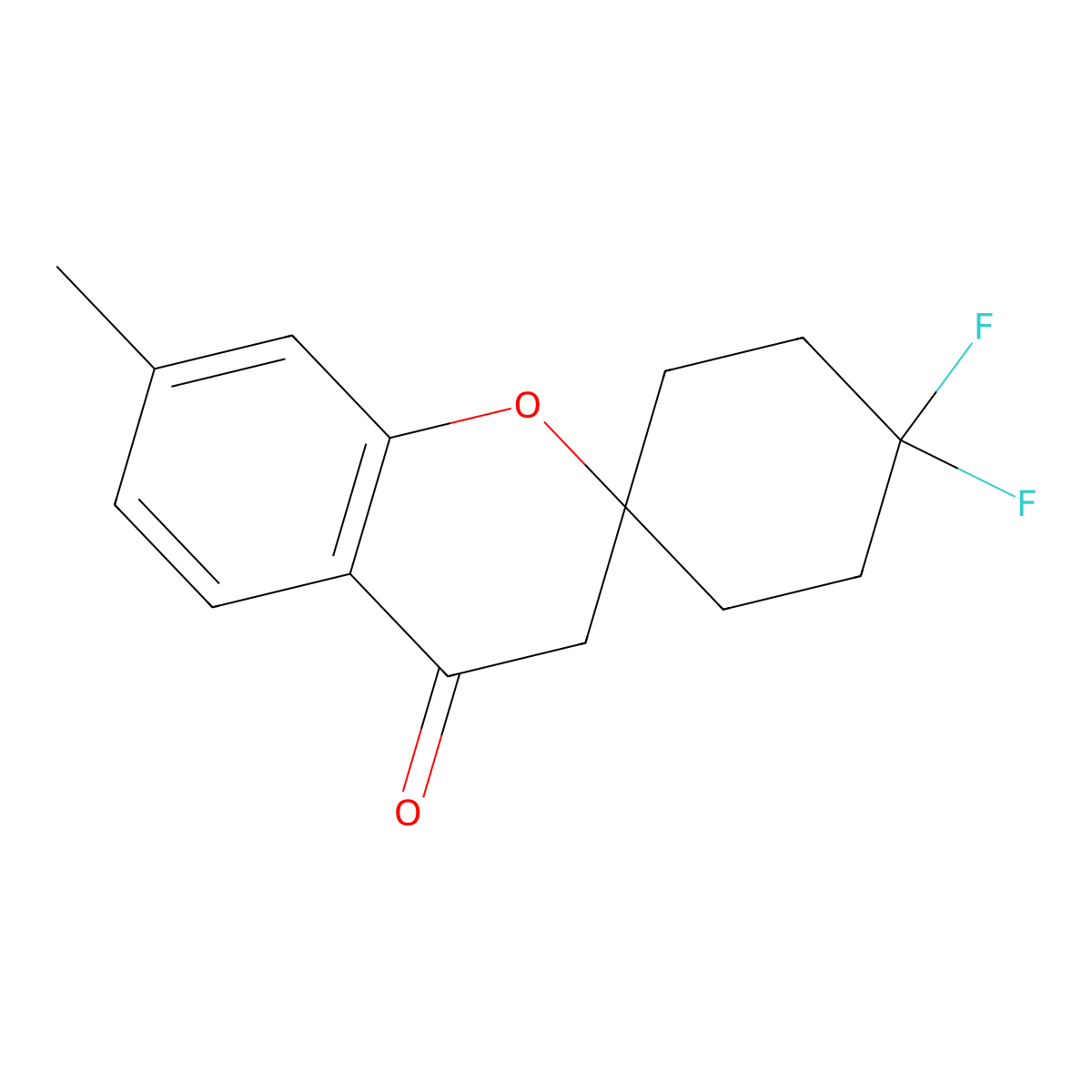 4',4'-Difluoro-7-methyl-3,4-dihydrospiro[1-benzopyran-2,1'-cyclohexane]-4-one molecular structure, CAS 2060059-68-7