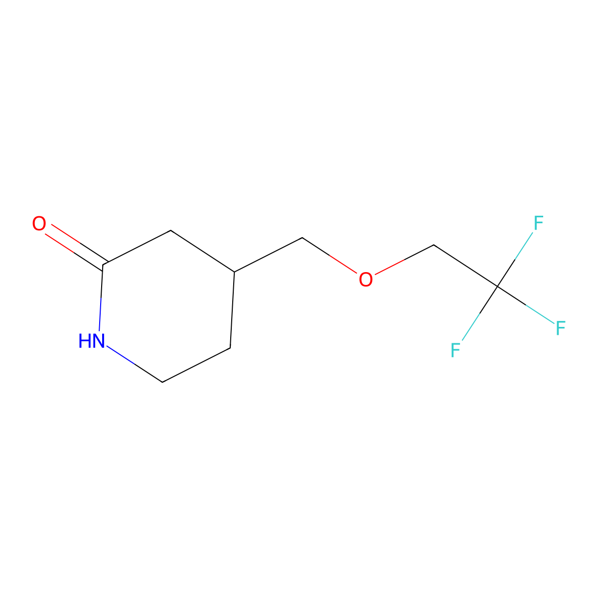 4-[(2,2,2-Trifluoroethoxy)methyl]piperidin-2-one molecular structure, CAS 2060059-69-8