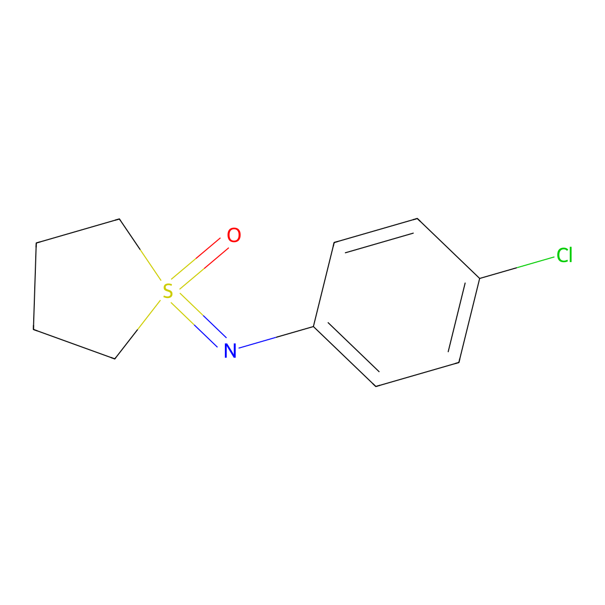 1-[(4-Chlorophenyl)imino]-1lambda6-thiolan-1-one molecular structure, CAS 2060059-74-5