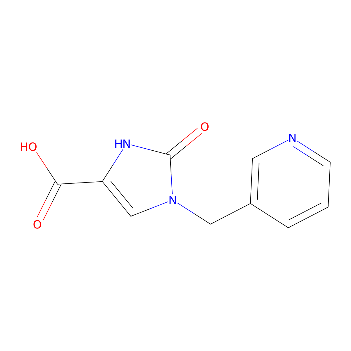 2-Oxo-1-[(pyridin-3-yl)methyl]-2,3-dihydro-1H-imidazole-4-carboxylic acid molecular structure, CAS 2060059-76-7