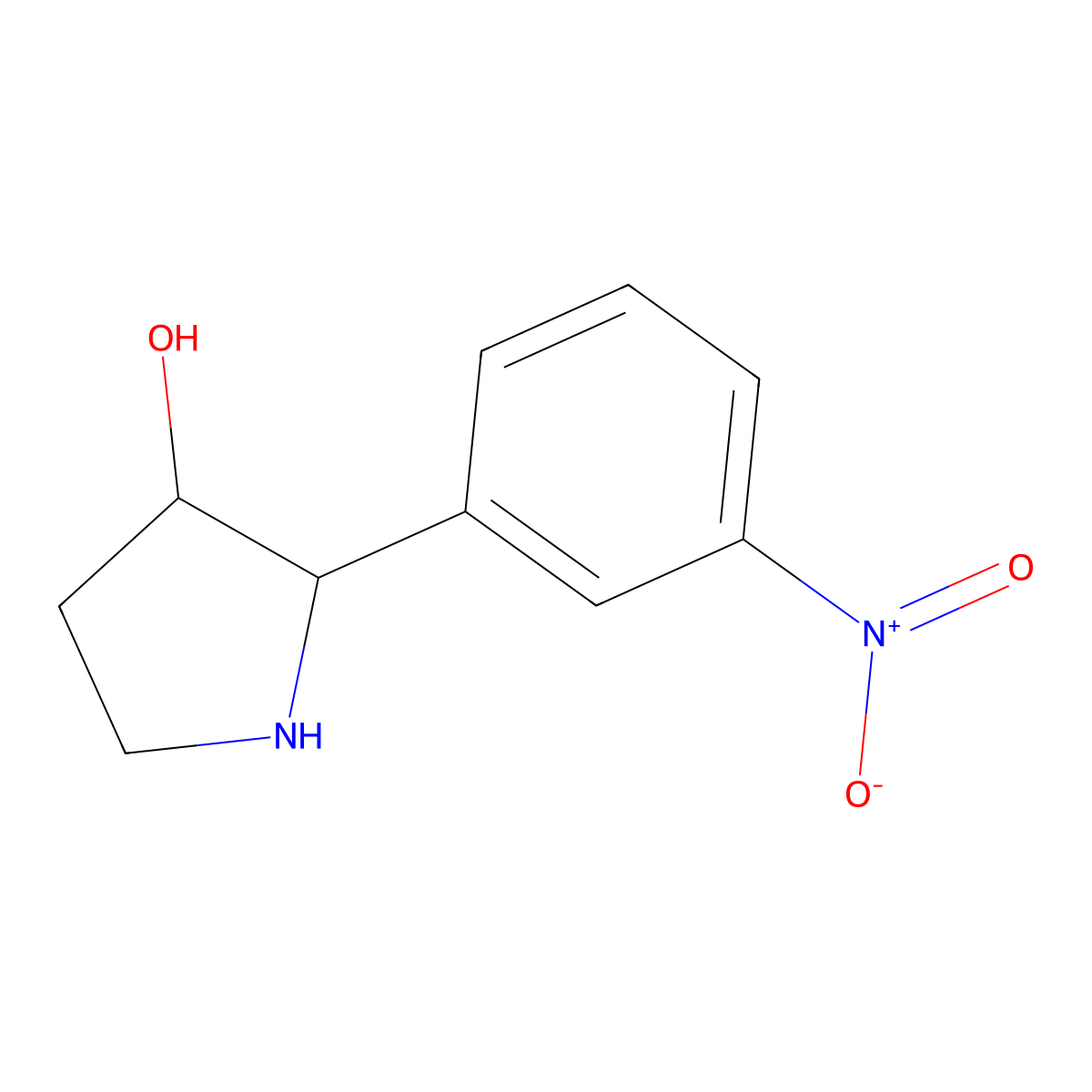 2-(3-Nitrophenyl)pyrrolidin-3-ol molecular structure, CAS 2060059-79-0