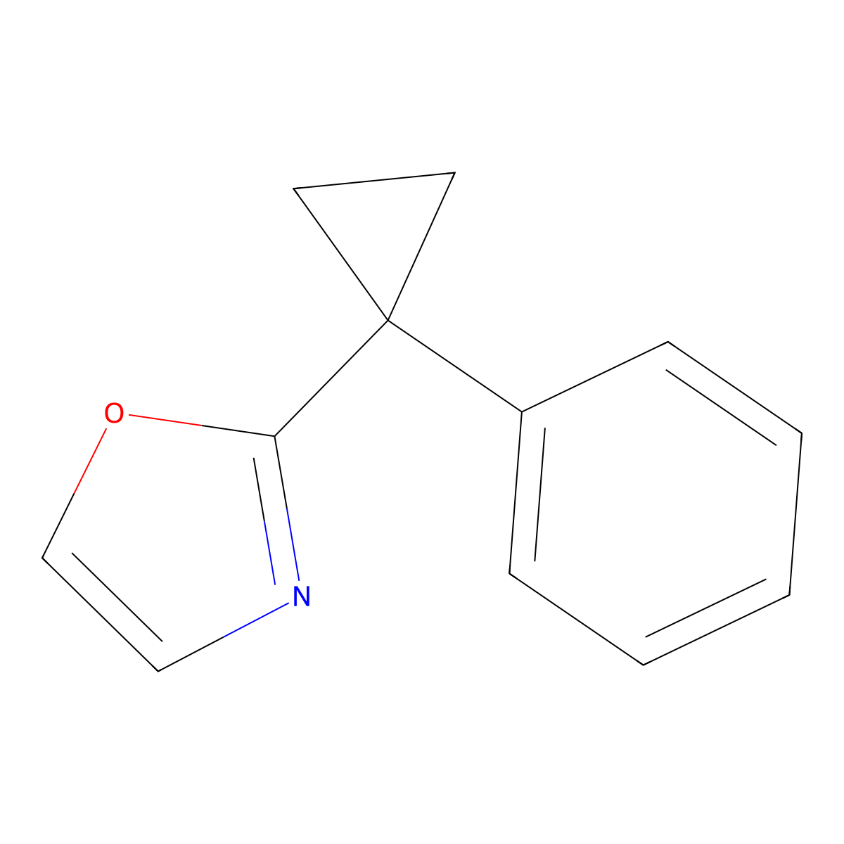 2-(1-Phenylcyclopropyl)-1,3-oxazole molecular structure, CAS 2060059-84-7