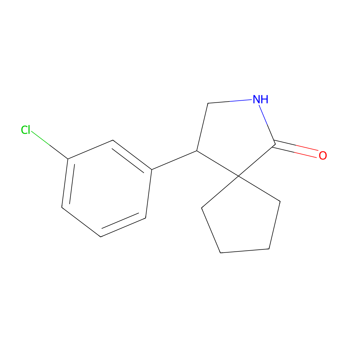 4-(3-Chlorophenyl)-2-azaspiro[4.4]nonan-1-one molecular structure, CAS 2060059-85-8