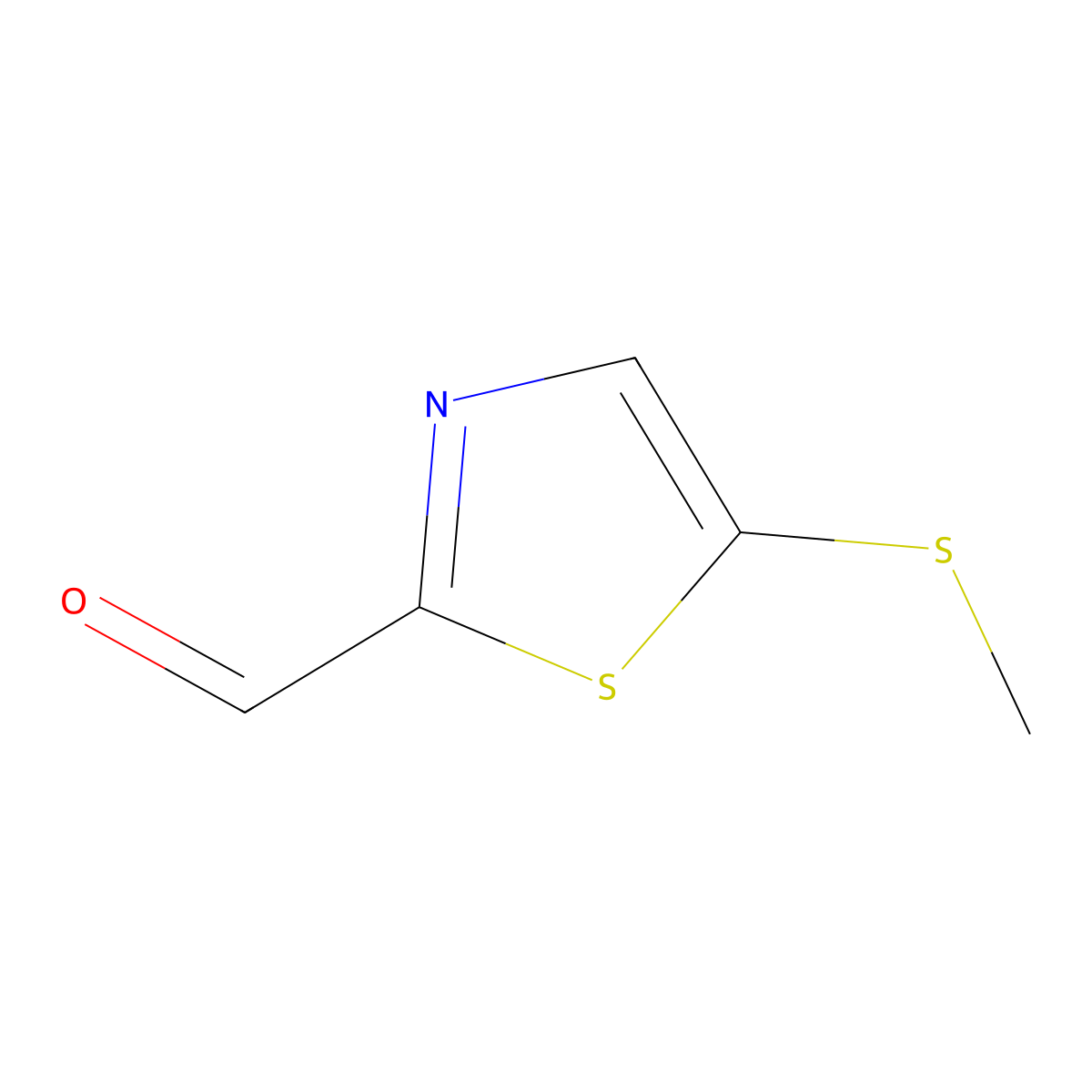 5-(Methylsulfanyl)-1,3-thiazole-2-carbaldehyde molecular structure, CAS 2060059-88-1