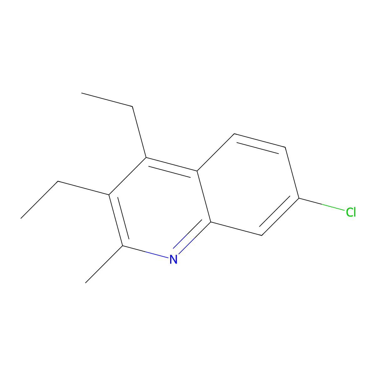 7-Chloro-3,4-diethyl-2-methylquinoline molecular structure, CAS 2060059-89-2