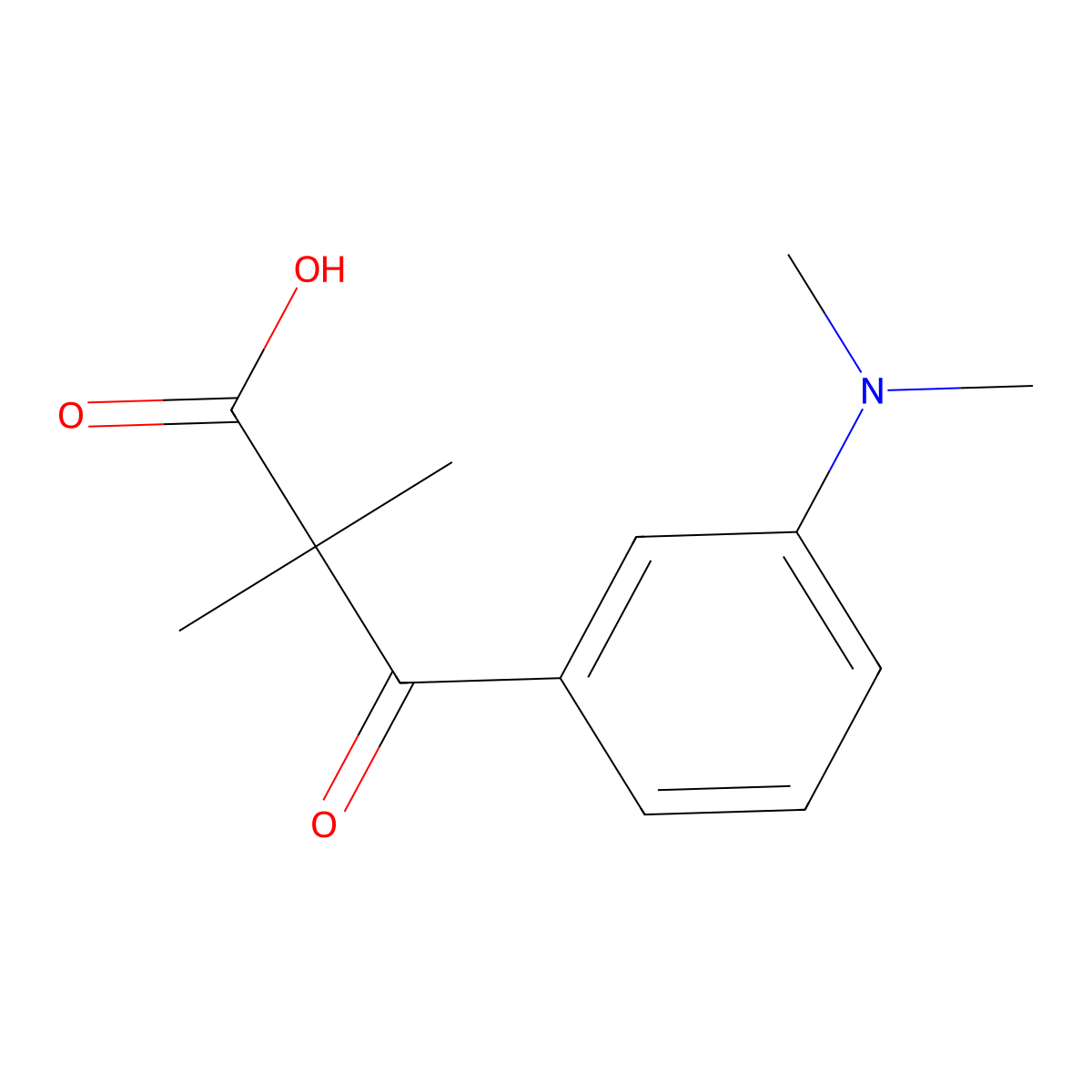 3-[3-(Dimethylamino)phenyl]-2,2-dimethyl-3-oxopropanoic acid molecular structure, CAS 2060059-90-5