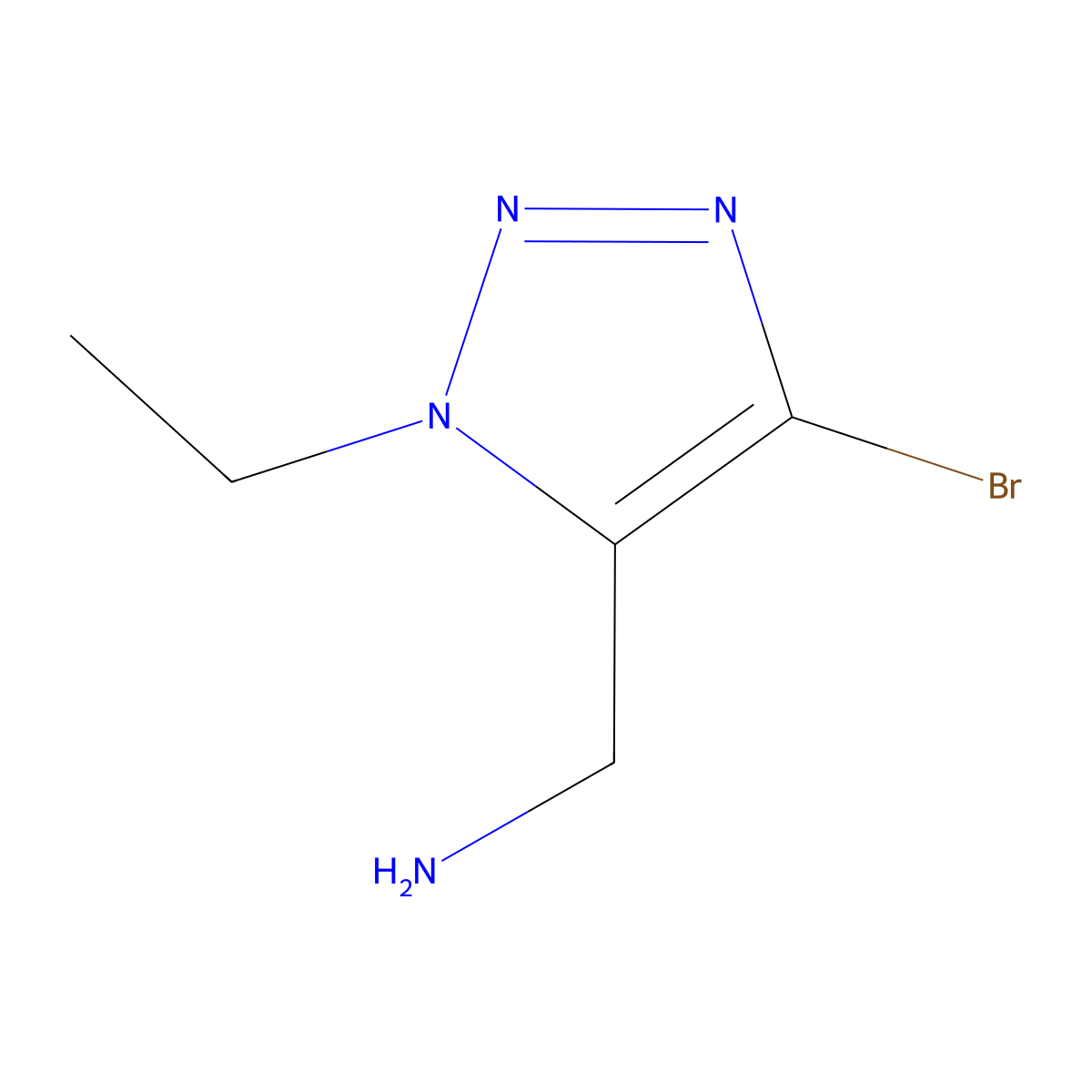 (4-bromo-1-ethyl-1H-1,2,3-triazol-5-yl)methanamine molecular structure, CAS 2060059-93-8