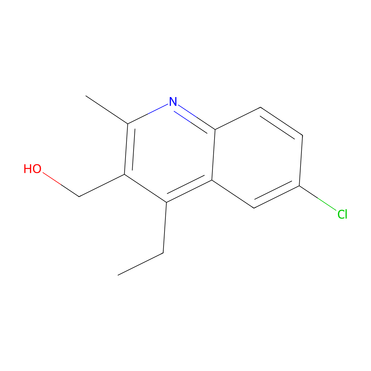 (6-Chloro-4-ethyl-2-methylquinolin-3-yl)methanol molecular structure, CAS 2060059-94-9