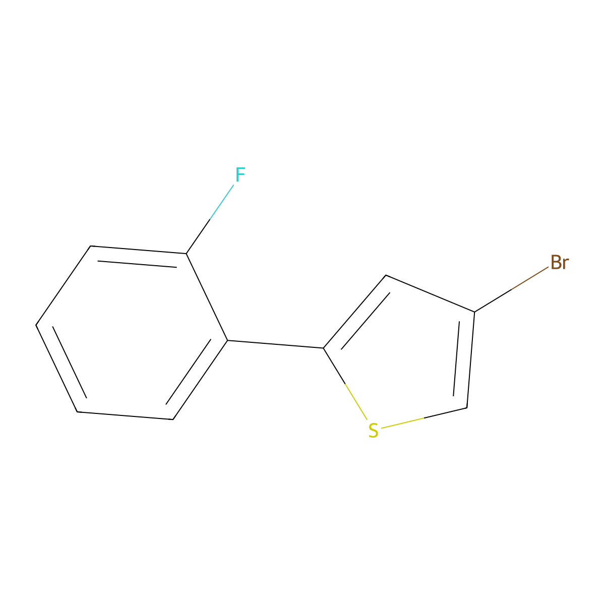 4-Bromo-2-(2-fluorophenyl)thiophene molecular structure, CAS 2060059-97-2