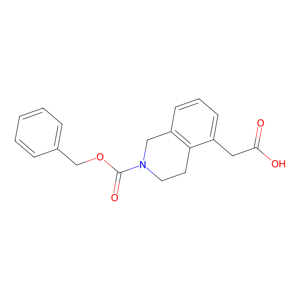 2-{2-[(Benzyloxy)carbonyl]-1,2,3,4-tetrahydroisoquinolin-5-yl}acetic acid molecular structure, CAS 2060060-01-5