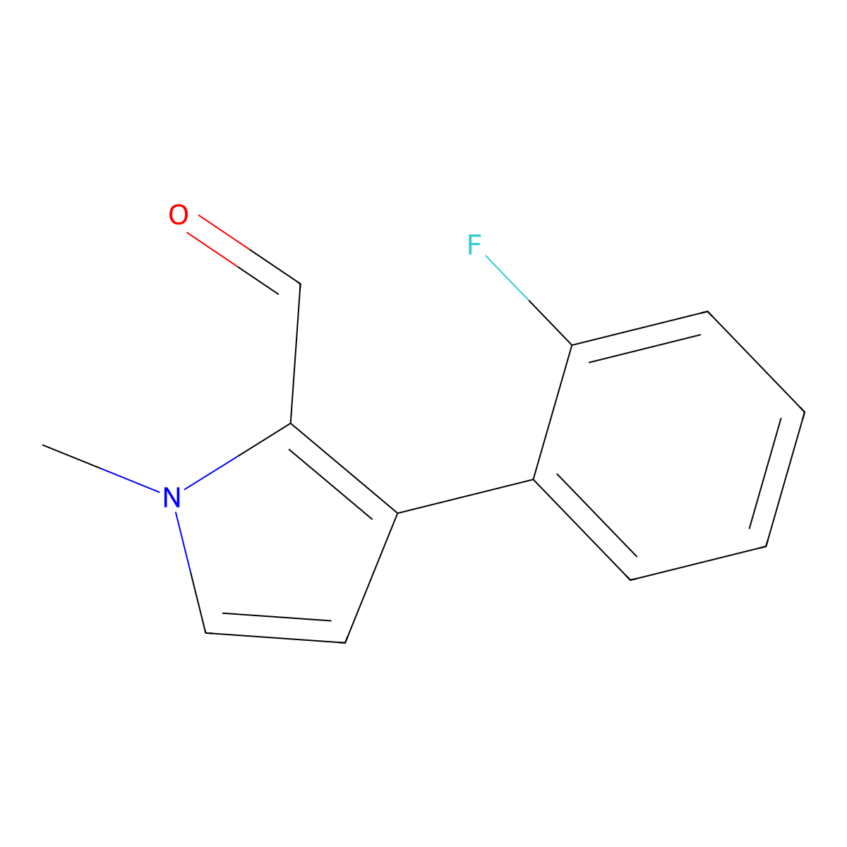 3-(2-Fluorophenyl)-1-methyl-1H-pyrrole-2-carbaldehyde molecular structure, CAS 2060060-14-0