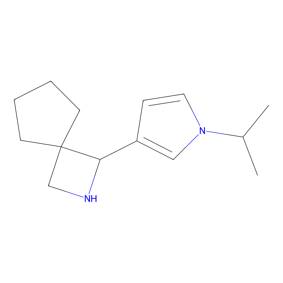 1-[1-(Propan-2-yl)-1H-pyrrol-3-yl]-2-azaspiro[3.4]octane molecular structure, CAS 2060060-22-0