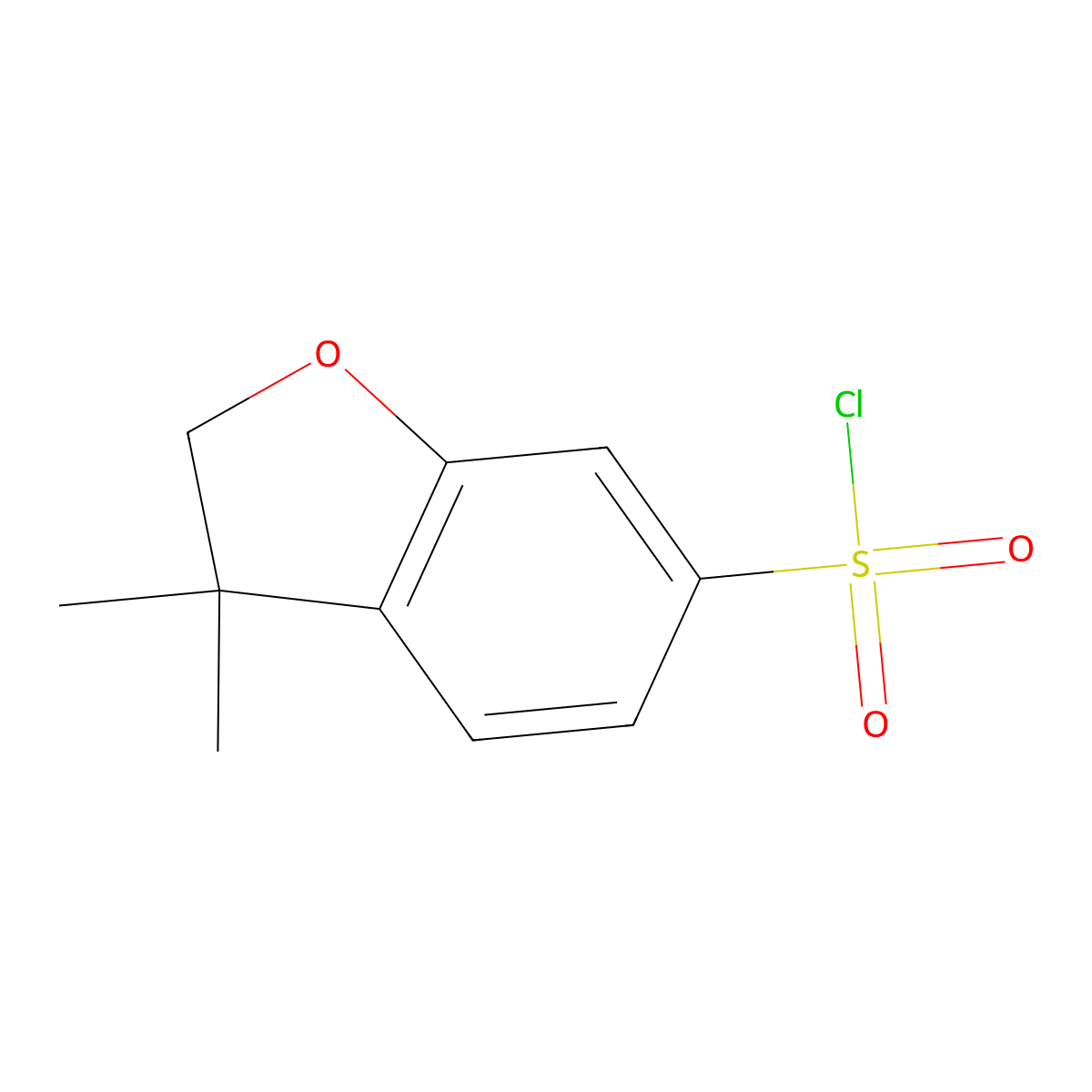 3,3-Dimethyl-2,3-dihydro-1-benzofuran-6-sulfonyl chloride molecular structure, CAS 2060060-23-1
