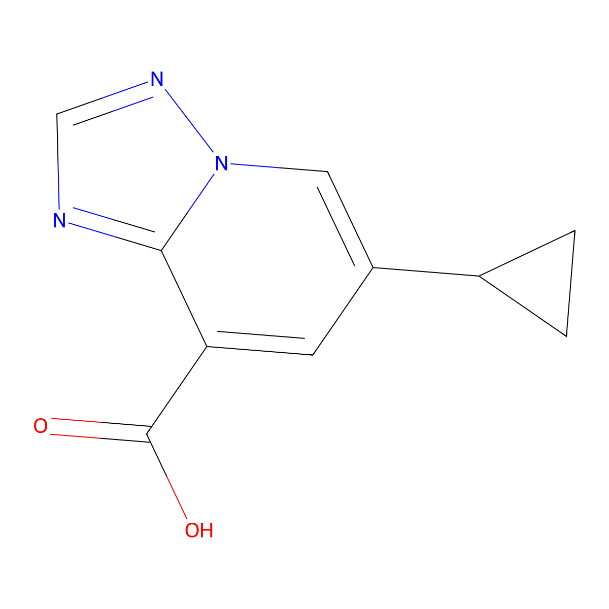 6-Cyclopropyl-[1,2,4]triazolo[1,5-a]pyridine-8-carboxylic acid molecular structure, CAS 2060060-26-4