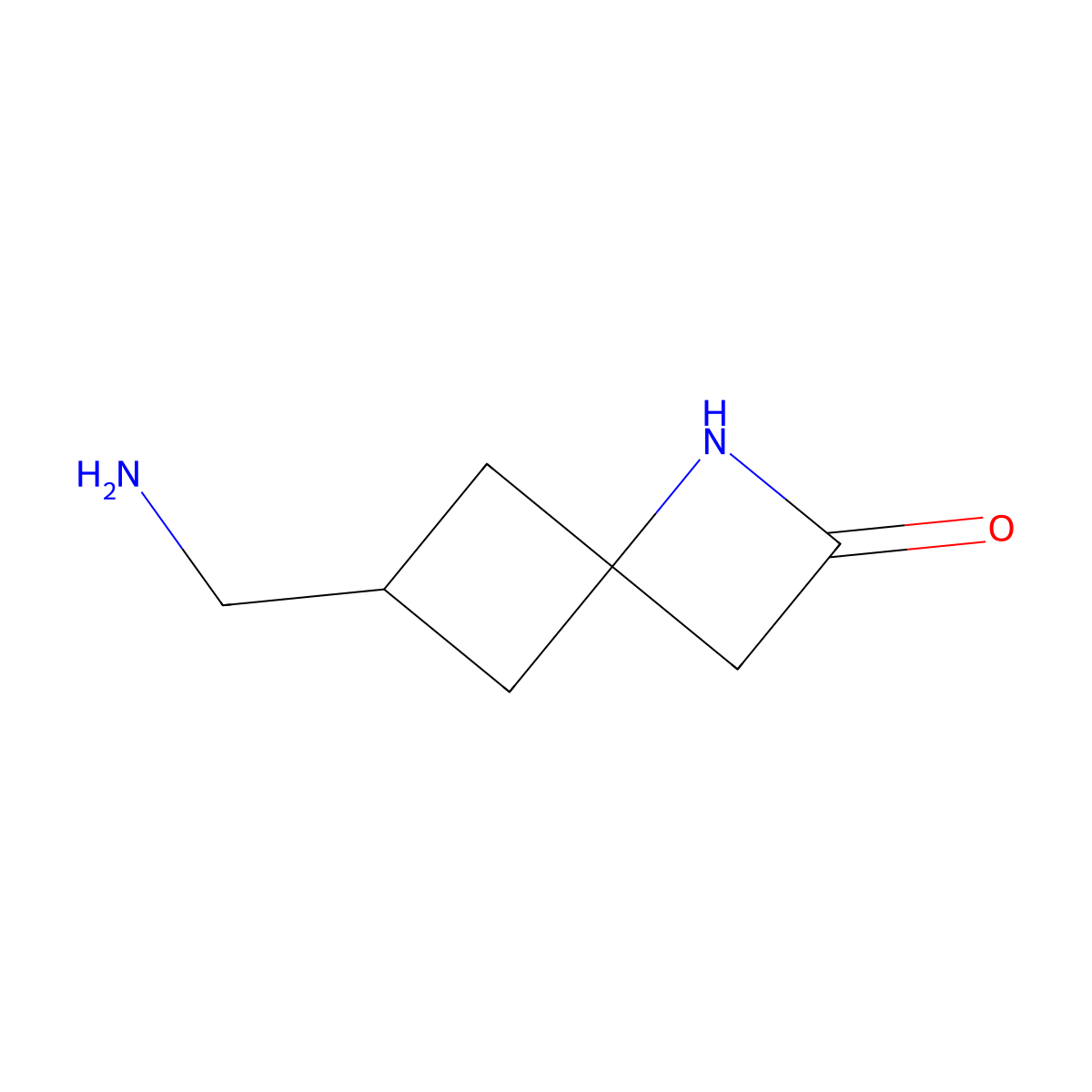 6-(Aminomethyl)-1-azaspiro[3.3]heptan-2-one molecular structure, CAS 2060060-47-9