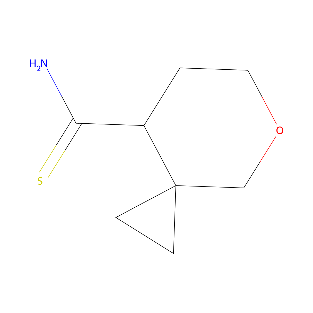5-Oxaspiro[2.5]octane-8-carbothioamide molecular structure, CAS 2060060-53-7