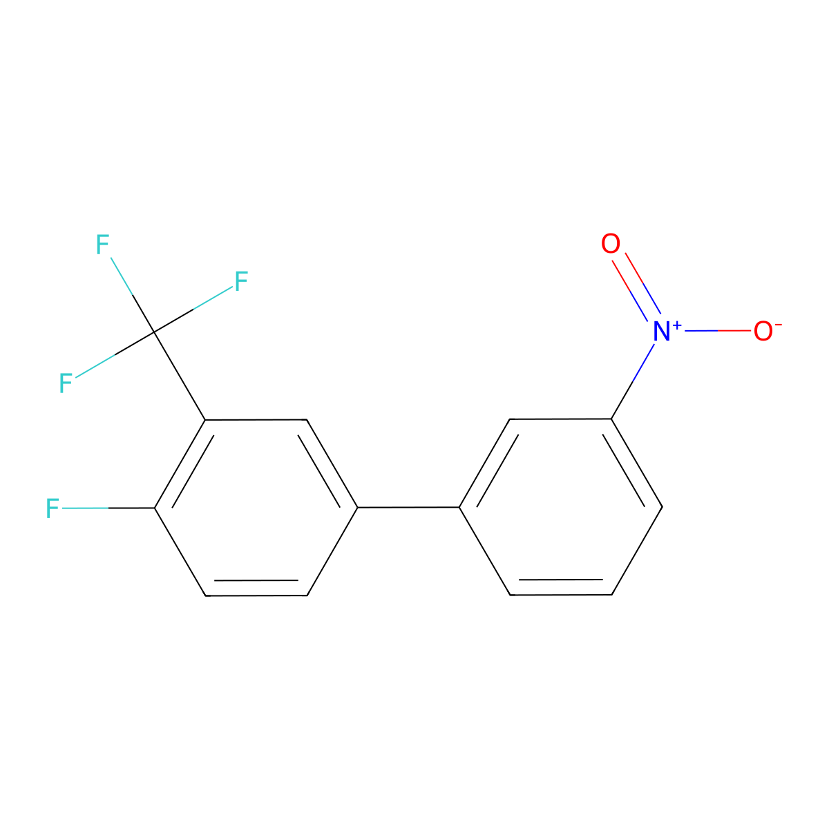 1-Fluoro-4-(3-nitrophenyl)-2-(trifluoromethyl)benzene molecular structure, CAS 2060060-55-9