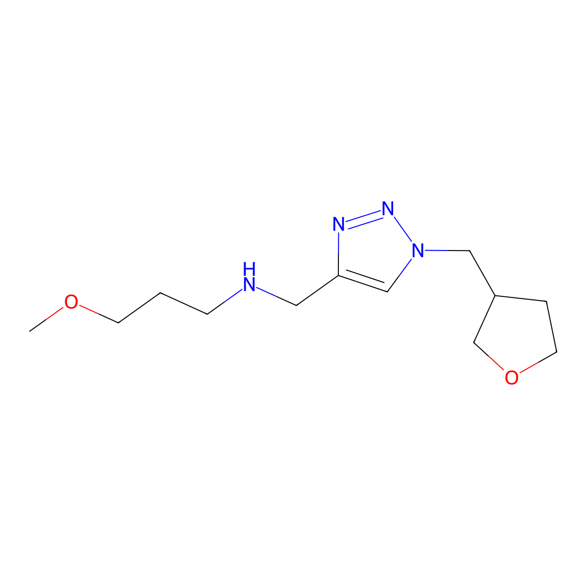 (3-Methoxypropyl)({1-[(oxolan-3-yl)methyl]-1H-1,2,3-triazol-4-yl}methyl)amine molecular structure, CAS 2060060-57-1