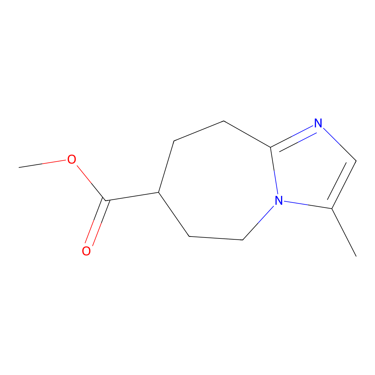 Methyl 3-methyl-5H,6H,7H,8H,9H-imidazo[1,2-a]azepine-7-carboxylate molecular structure, CAS 2060060-59-3